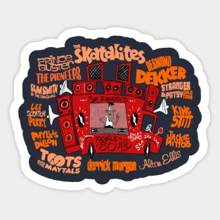 Ska Reggae Mobile Sound System Sticker